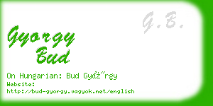 gyorgy bud business card